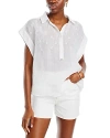 Rag & Bone Robin Embroidered Top White In White
