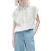 Rag & Bone Robin Embroidered Top White In White
