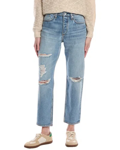Rag & Bone Rosa Mid-rise Vandam Boyfriend Jean In Blue