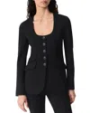 Rag & Bone Roslyn Ponte Blazer In Black