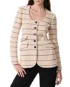 Rag & Bone Roslyn Tweed Blazer Crm In Cream