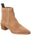 Rag & Bone Rover Pleated Suede High Ankle Boots In Brown