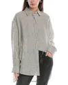 Rag & Bone Black & Off-white Ryan Shirt In Beige