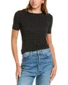 Rag & Bone Sabeen Short-sleeve Polka Dot Top In Black