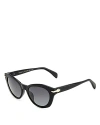 Rag & Bone Safilo Cat Eye Sunglasses, 53mm In Black