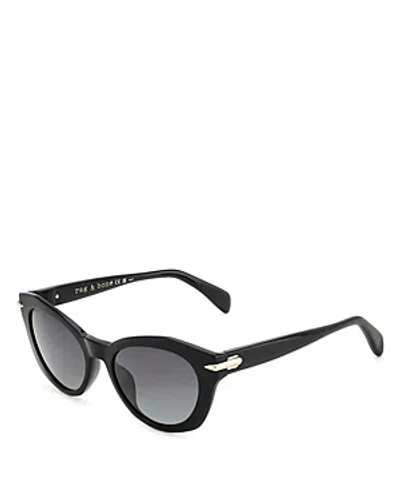 Rag & Bone Safilo Cat Eye Sunglasses, 53mm In Black