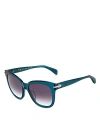 Rag & Bone Safilo Cat Eye Sunglasses, 55mm In Green