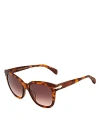 Rag & Bone Safilo Cat Eye Sunglasses, 55mm In Brown