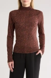 Rag & Bone Sasha Long Sleeve Knit Top In Brown