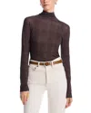 Rag & Bone Shaw Paneled Long Sleeve Tee In Brown Multi