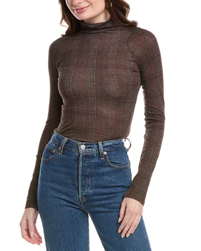 Rag & Bone Shaw Paneled Top In Brown