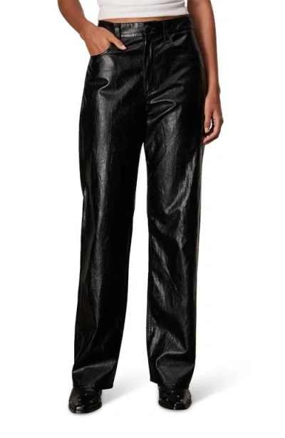 Rag & Bone Shea Straight Faux Leather Pants In Black