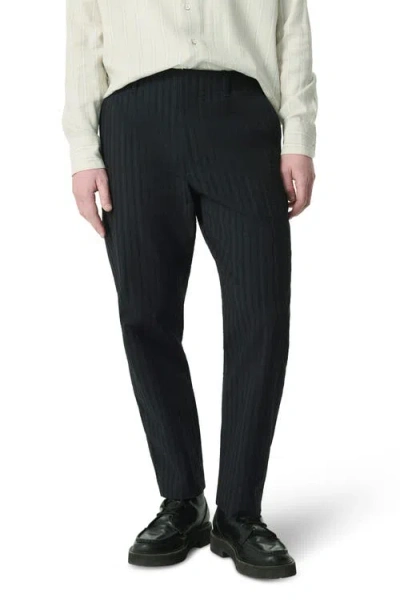 Rag & Bone Shift Stripe Cotton & Silk Pants In Black