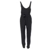 Rag & Bone Silk Charcoal Belted Jumpsuit In Grey