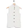 Rag & Bone Ponte Slade Vest Ivrystripe In White Stripe