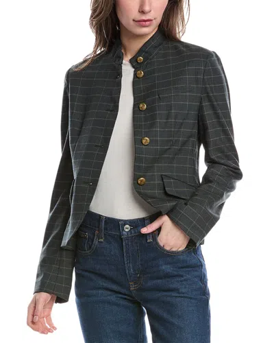 RAG & BONE RAG & BONE SLADE CROPPED PLAID WOOL-BLEND BLAZER