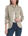 Rag & Bone Slade Italian Plaid Blazer In Grey