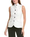 Rag & Bone Ponte Slade Vest Ivrystripe In White