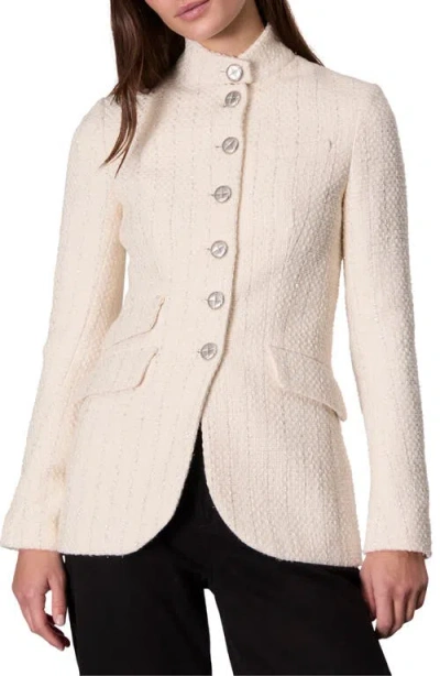 Rag & Bone Slade Metallic Tweed Blazer In Ivory