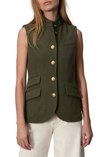 Rag & Bone Slade Tweed Vest In Army