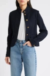 Rag & Bone Slade Cropped Wool-blend Jacket In Navy