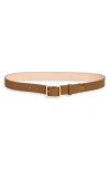 Rag & Bone Women's Boyfriend Belt In Khaki Olive Suede