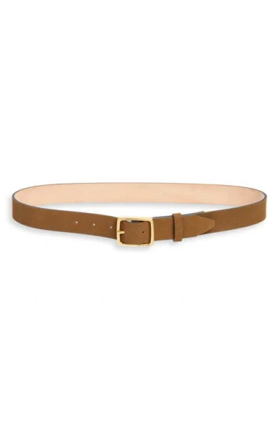 Rag & Bone Women's Boyfriend Belt In Khaki Olive Suede
