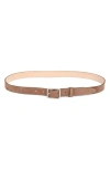 Rag & Bone Women's Baby Boyfriend Suede Belt In Taupesde