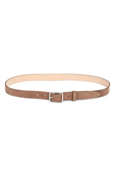 Rag & Bone Women's Baby Boyfriend Suede Belt In Taupesde