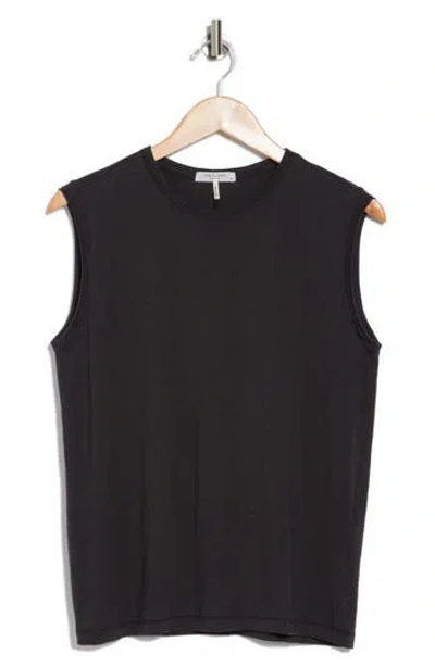 Rag & Bone Slub Muscle Tank In Black