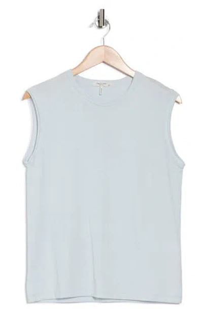 Rag & Bone Slub Muscle Tank In Cloud Blue