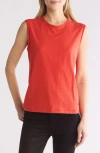 Rag & Bone Slub Muscle Tank In Poppy