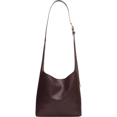 Rag & Bone Small Belize Basketweave Embossed Leather Shopper In Dark Espresso