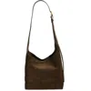 Rag & Bone Small Belize Basketweave Embossed Leather Shopper In Dark Espresso Suede