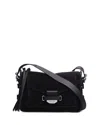 Rag & Bone Small Field Messenger Bag In Black Suede/silver