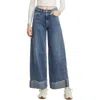 Rag & Bone Sofie Cuffed High Waist Wide Leg Jeans In Pebbles