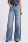 Rag & Bone Womens Beverly Featherweight Sofie Wide-leg High-rise Denim-blend Jeans In Beverly