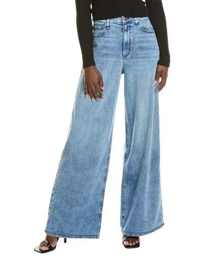 Rag & Bone Blue 'the Sofie' High-rise Ultra Wide Ankle Jeans