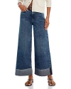 Rag & Bone Sofie Cuffed High Waist Wide Leg Jeans In Leland