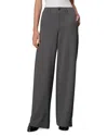Rag & Bone Sofie High Waist Wide Leg Ponte Knit Pants In Charcoal