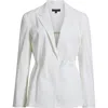 Rag & Bone Spencer Linen Blend Blazer In White
