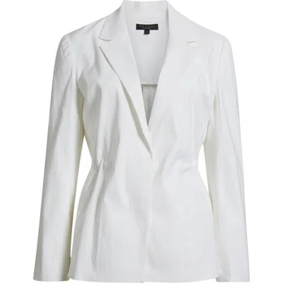 Rag & Bone Spencer Linen Blend Blazer In White