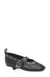 Rag & Bone Black Spire Mary Jane Ballerina Flats In Black