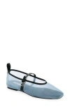 Rag & Bone Spire Mesh Mary Jane Ballerina Flats In Ice Blue