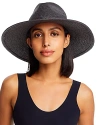 Rag & Bone Spire Wide Brim Straw Fedora In Black