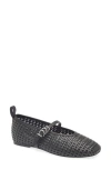Rag & Bone Spire Woven Mary Jane Ballerina Flats In Black