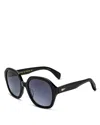 Rag & Bone Rag And Bone Grey Gradient Square Ladies Sunglasses Rnb1063/s 0807/9o 53 In Black/blue Gradient