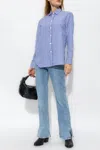 Rag & Bone Martha Stripe Cotton Button-up Shirt In Blue