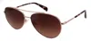 Rag & Bone Sunglasses Rnb1064/g/s-j5g-58-14-140 Non-polarized In Gold