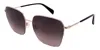 Rag & Bone Sunglasses Rnb1069/g/s-j5g-58-17-145 Non-polarized In Gold